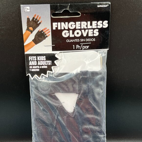 Amscan Black Fingerless Gloves One Pair - Picture 1 of 3